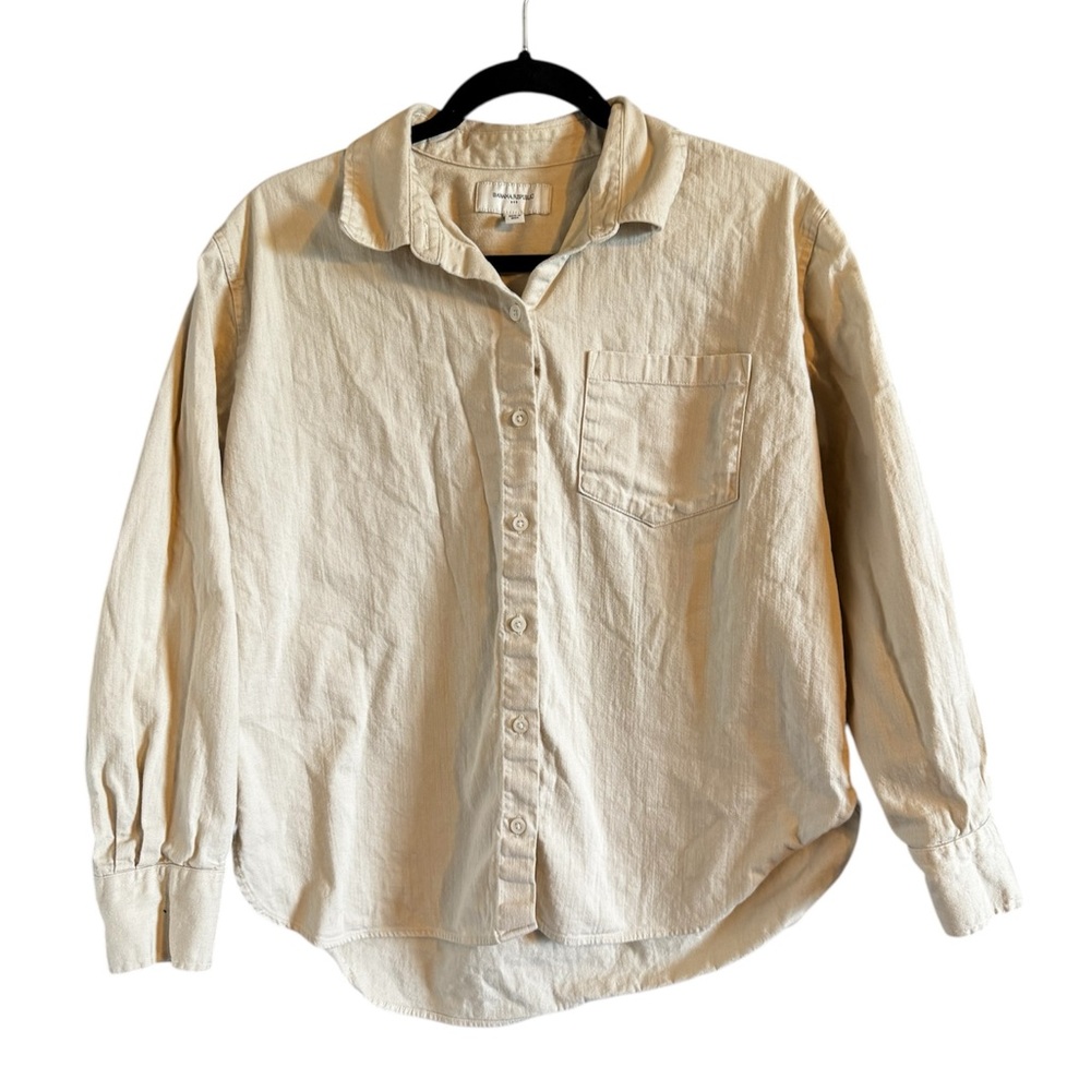 Banana Republic Men’s Casual Cream Button-Up Shirt